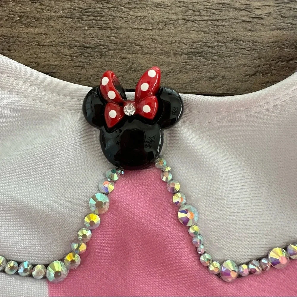 Dance Inked Childs Medium Pink Minnie Mouse In The House Biketard Costume‎ Dance
